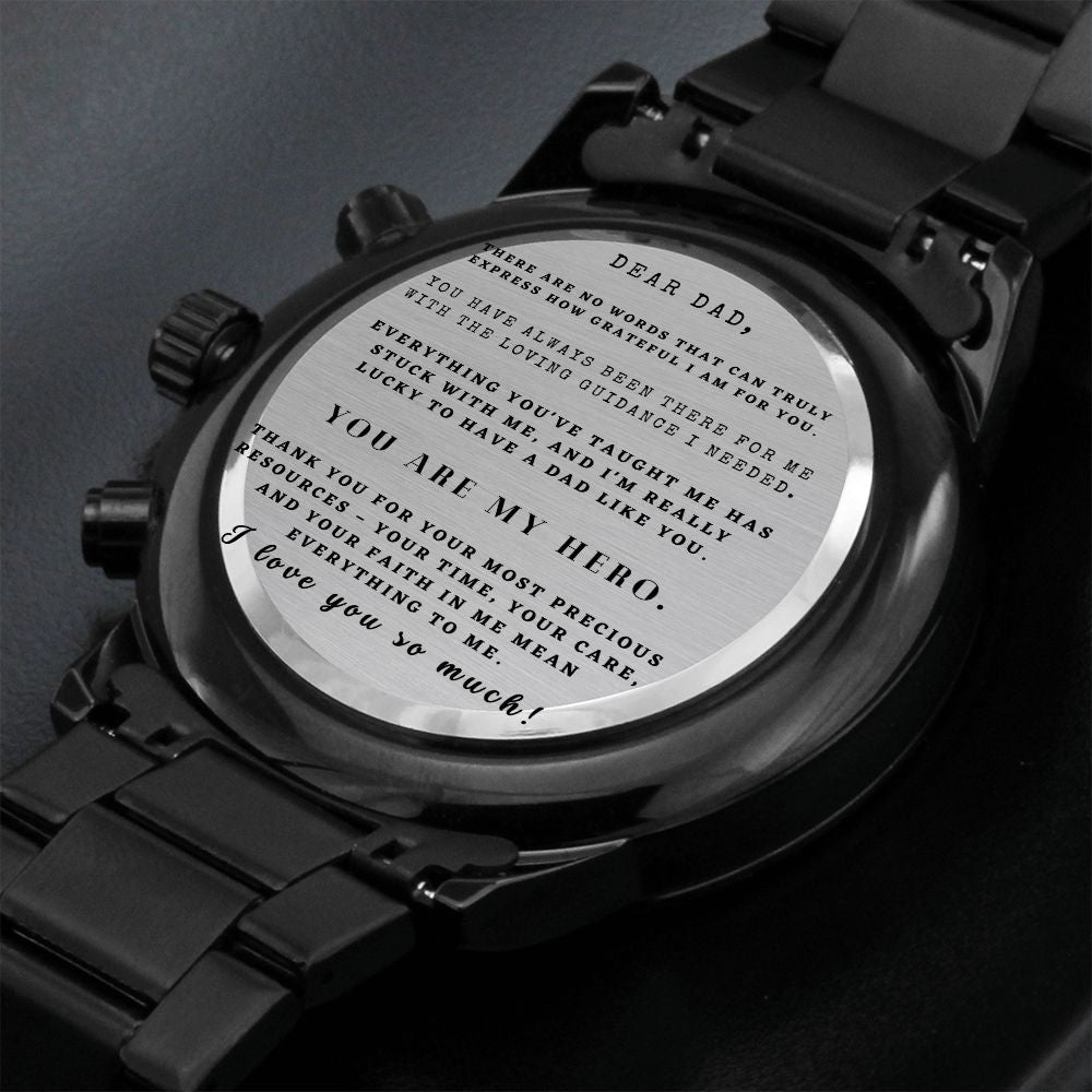 You Are My Hero | Engraved Watch for My Dad