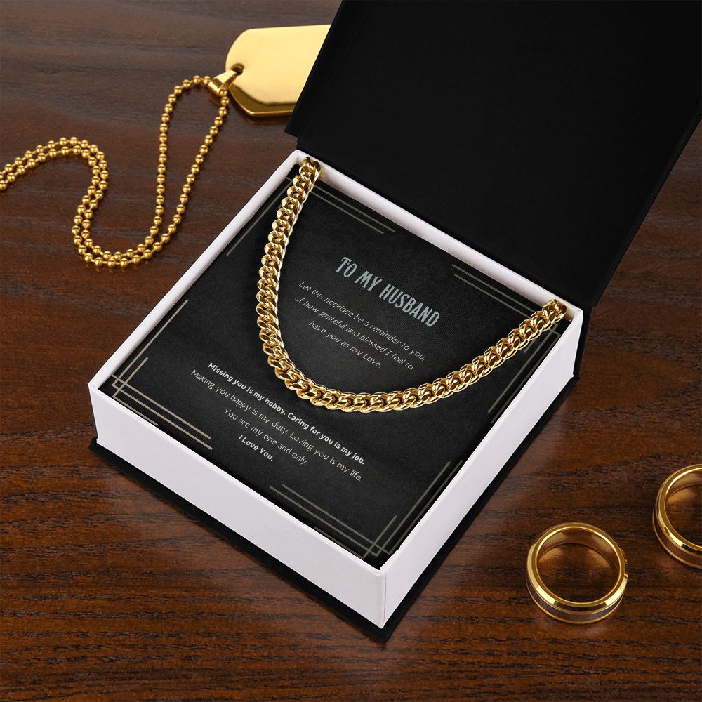 Men's Message Card Jewelry Necklace