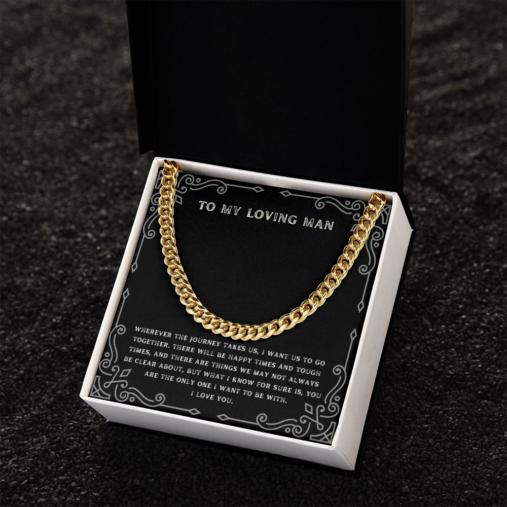 Masculine Message Card Jewelry | Gift For My Man