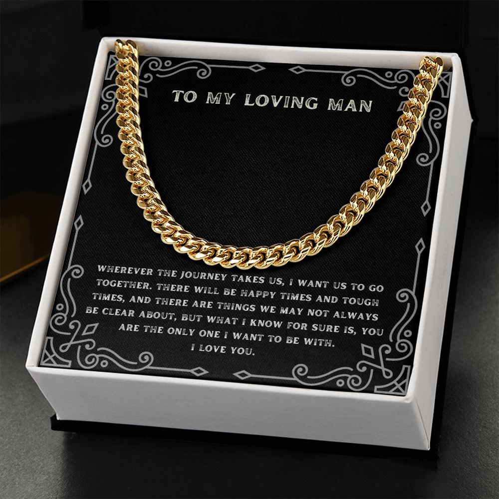 Masculine Message Card Jewelry | Gift For My Man