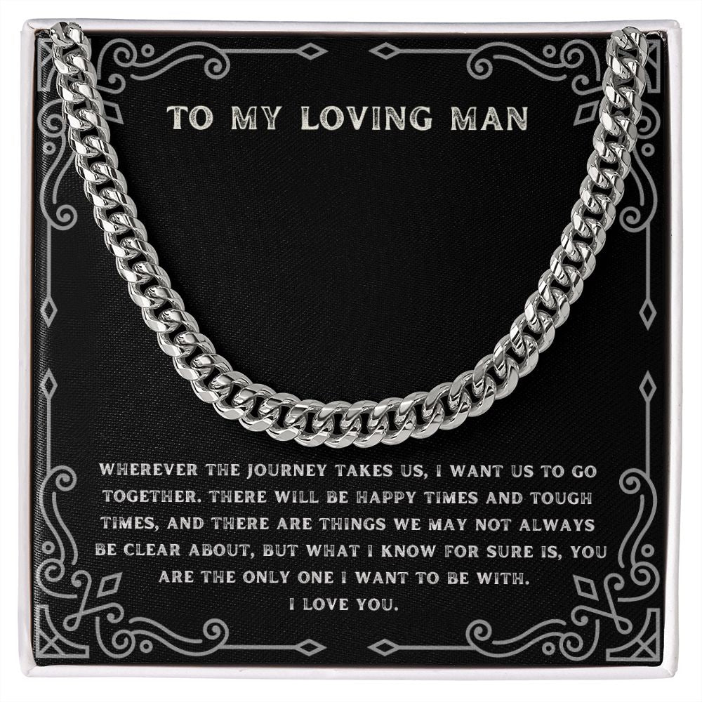 Masculine Message Card Jewelry | Gift For My Man