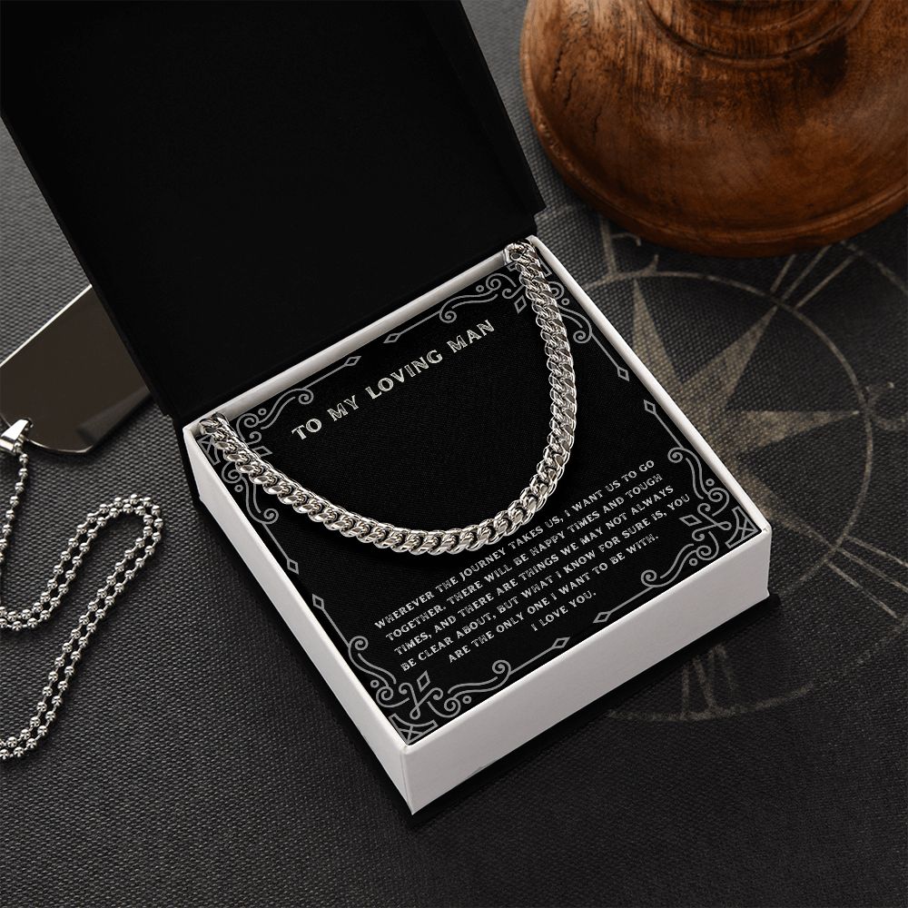 Masculine Message Card Jewelry | Gift For My Man
