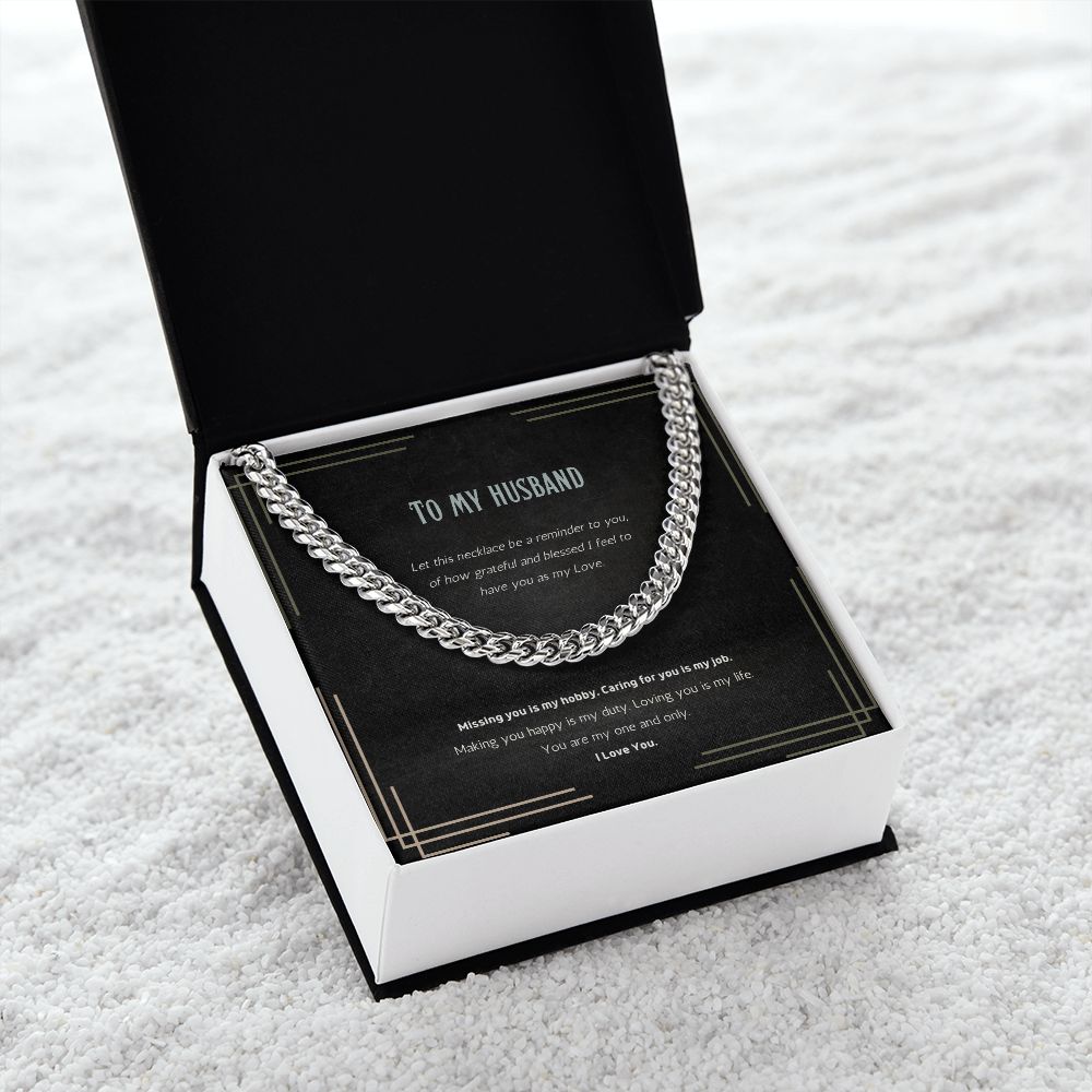 Men's Message Card Jewelry Necklace