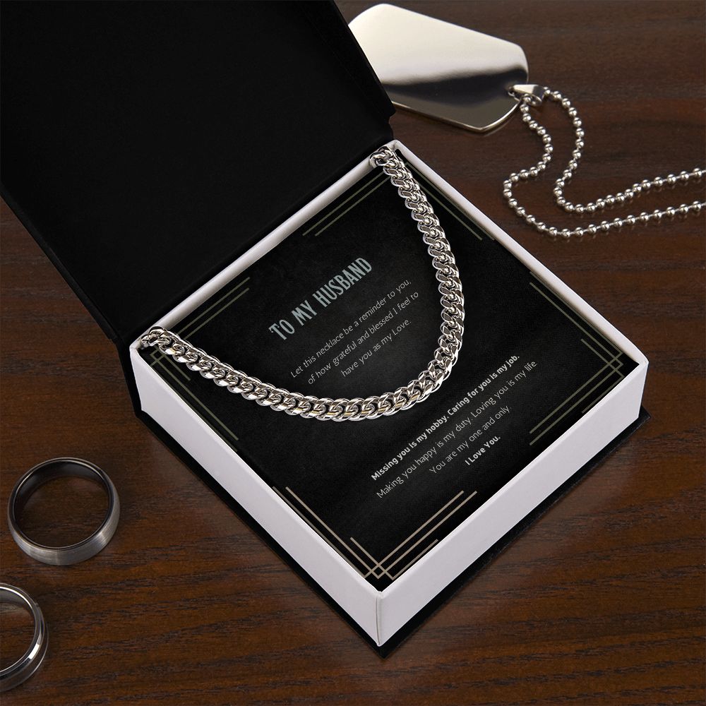 Men's Message Card Jewelry Necklace