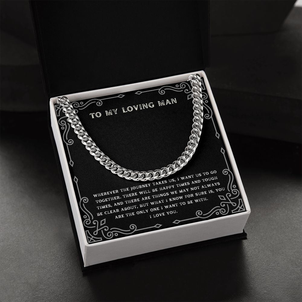Masculine Message Card Jewelry | Gift For My Man