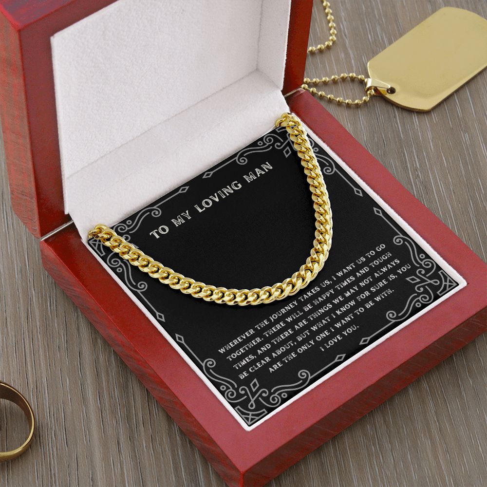 Masculine Message Card Jewelry | Gift For My Man