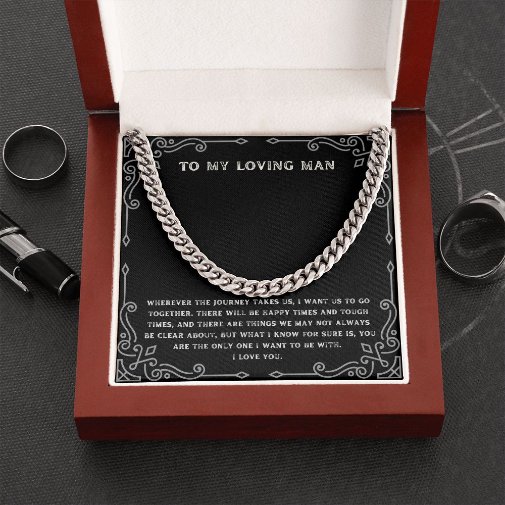 Masculine Message Card Jewelry | Gift For My Man