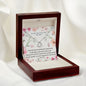 For My Wife Heart Necklace in a mahagony box