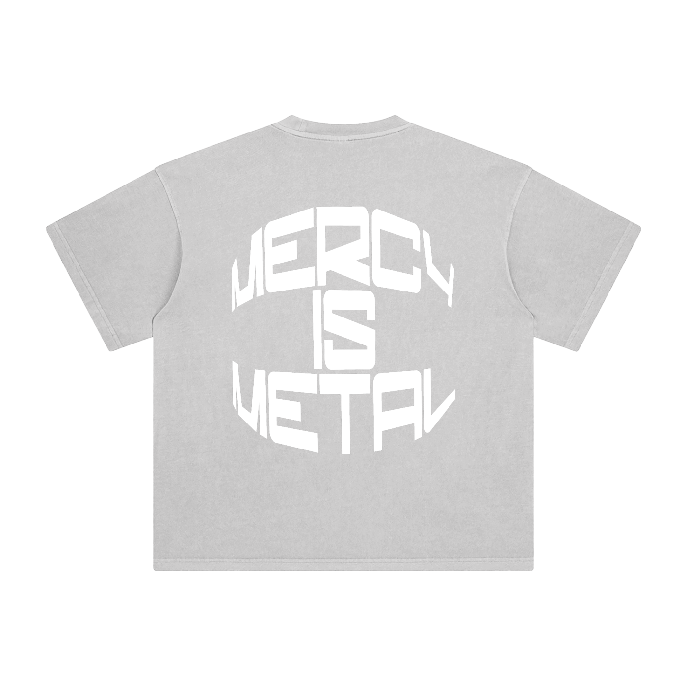 ENZYME WASHED T-SHIRT - MERCY IS METAL