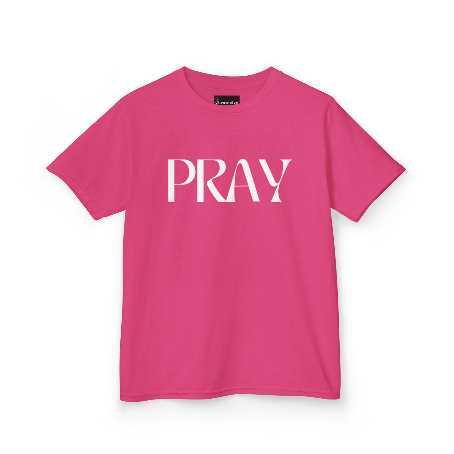 "Pray" Kids T-Shirt | Unisex Heavy Cotton™ Tee | Christian Children's Apparel | Faith-Based Kids Clothing