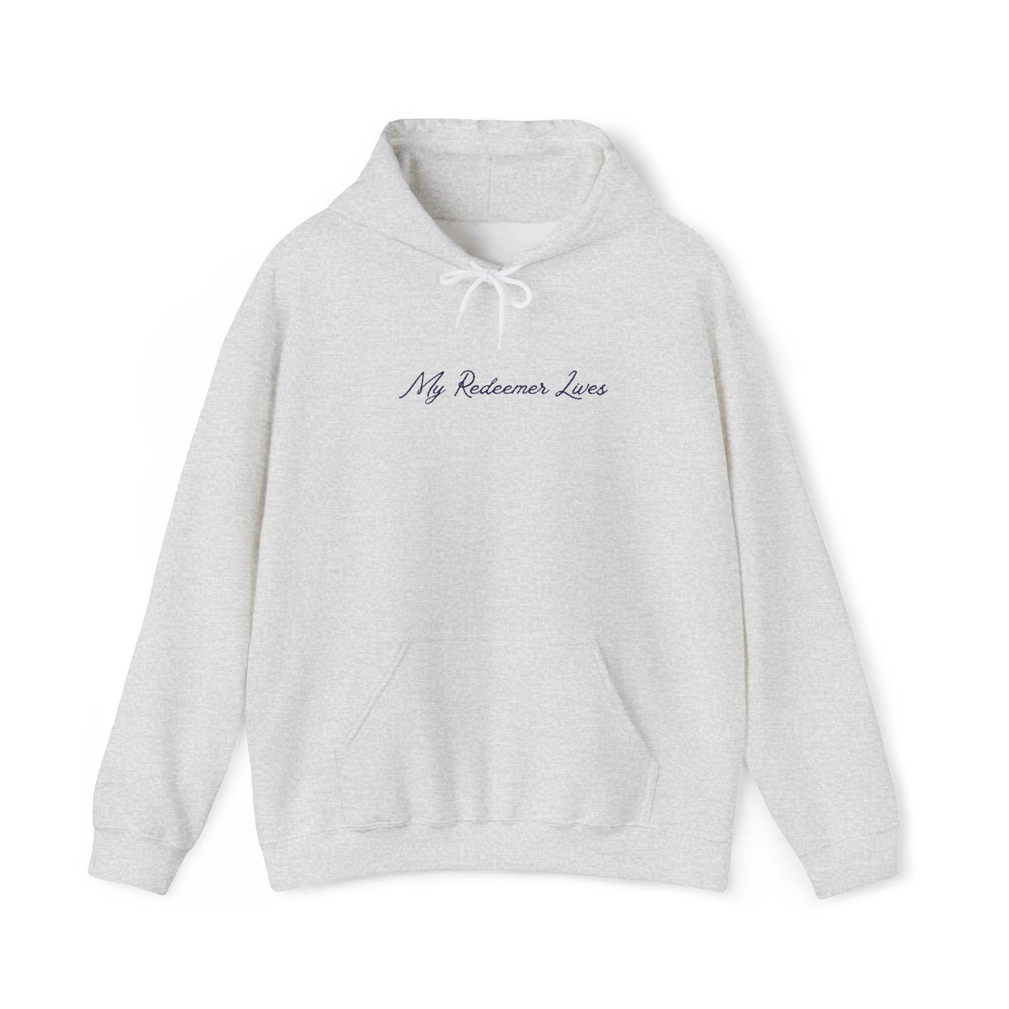 My Redeemer Lives" Women's Hoodie | Christian Catholic Sweatshirt | Job 19:25 Faith Apparel | Unisex Heavy Blend Hooded Sweatshirt