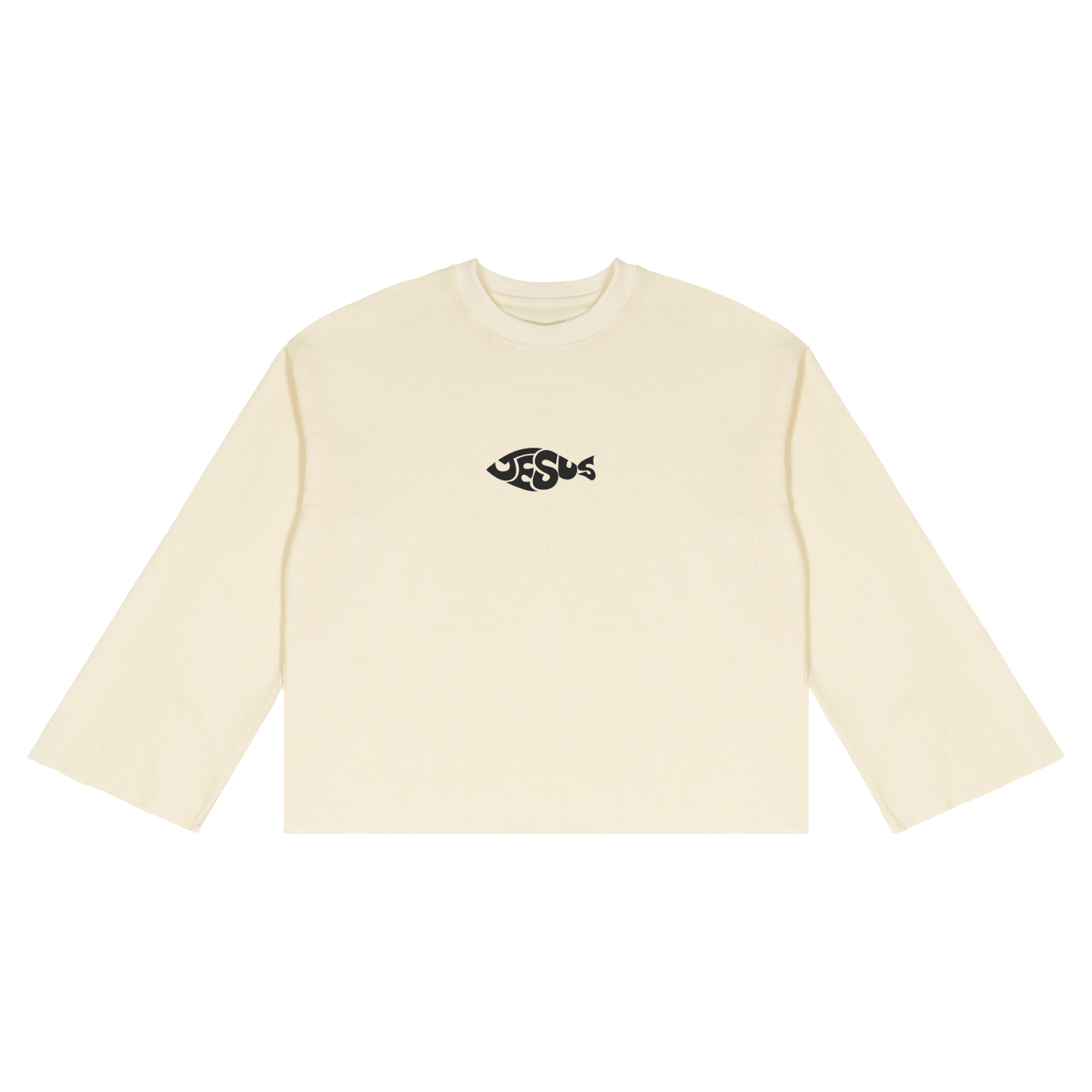 Unisex Waffle Raw Edge T-Shirt