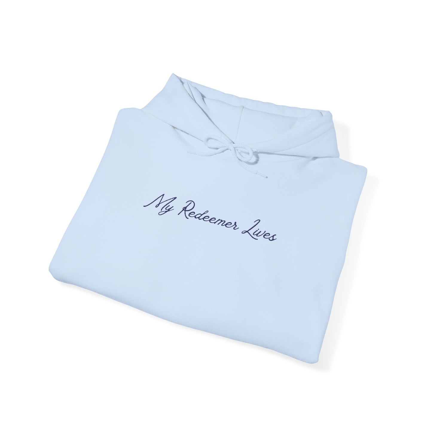 My Redeemer Lives" Women's Hoodie | Christian Catholic Sweatshirt | Job 19:25 Faith Apparel | Unisex Heavy Blend Hooded Sweatshirt