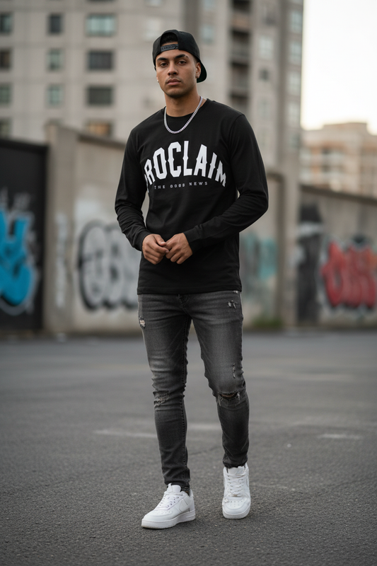 Proclaim the Good News Long Sleeve T-Shirt – Faith-Inspired Essential