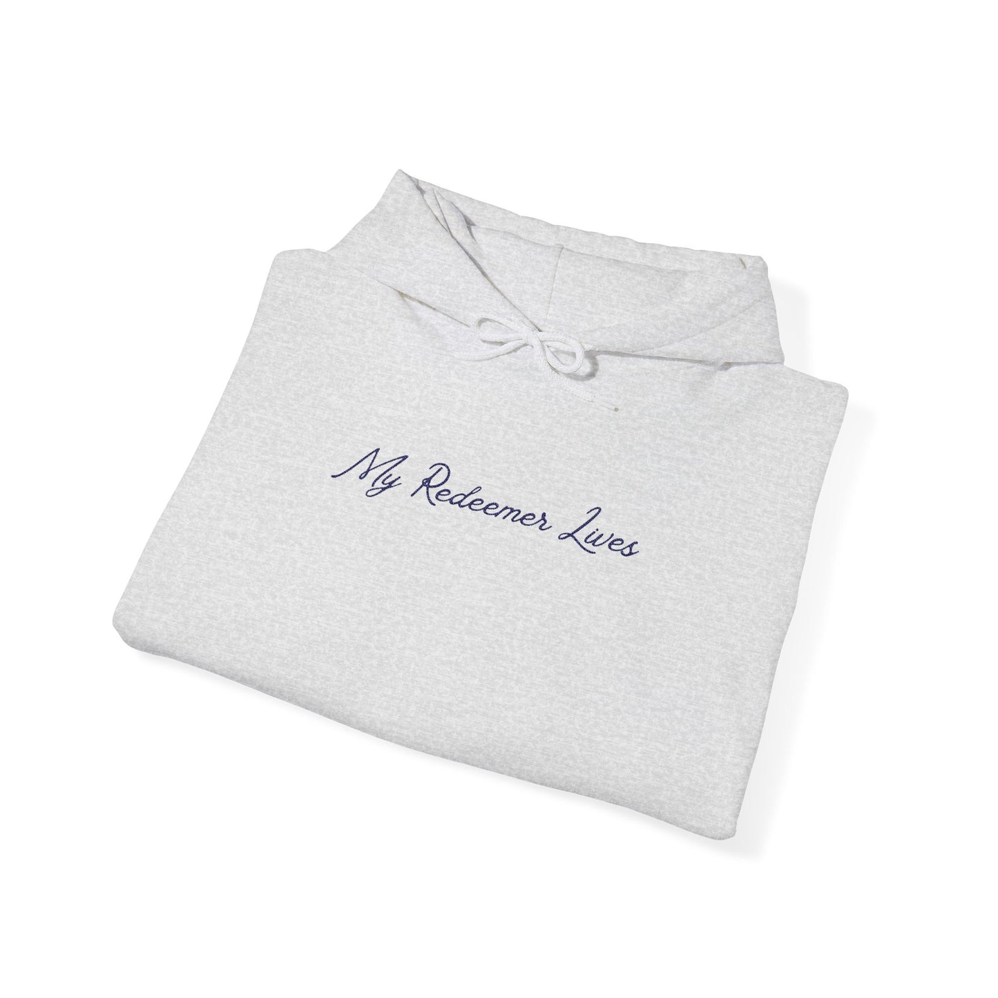 My Redeemer Lives" Women's Hoodie | Christian Catholic Sweatshirt | Job 19:25 Faith Apparel | Unisex Heavy Blend Hooded Sweatshirt