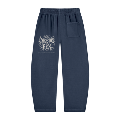 Unisex Vintage Washed Barrel Leg Sweatpants