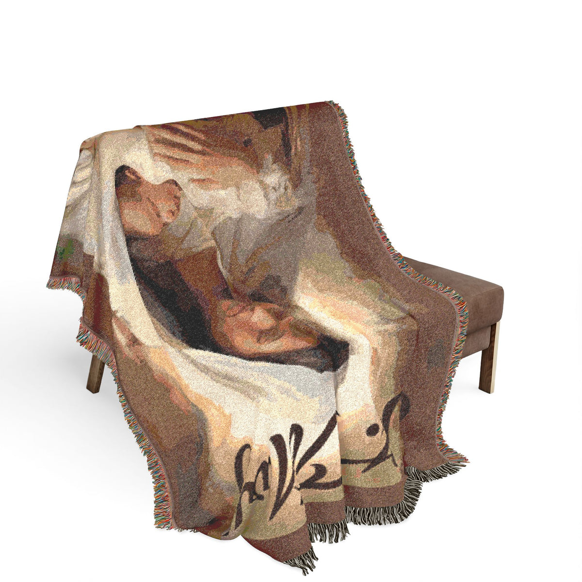 Woven Blanket - Religious Madonna & Child Throw | Inspirational Christian Throw Blanket