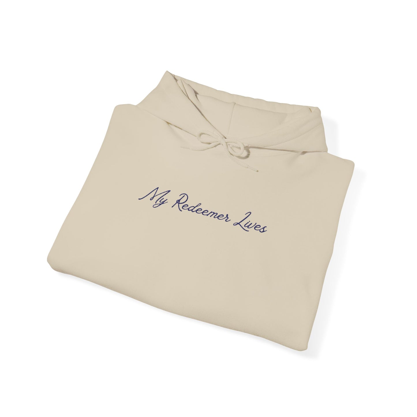 My Redeemer Lives" Women's Hoodie | Christian Catholic Sweatshirt | Job 19:25 Faith Apparel | Unisex Heavy Blend Hooded Sweatshirt