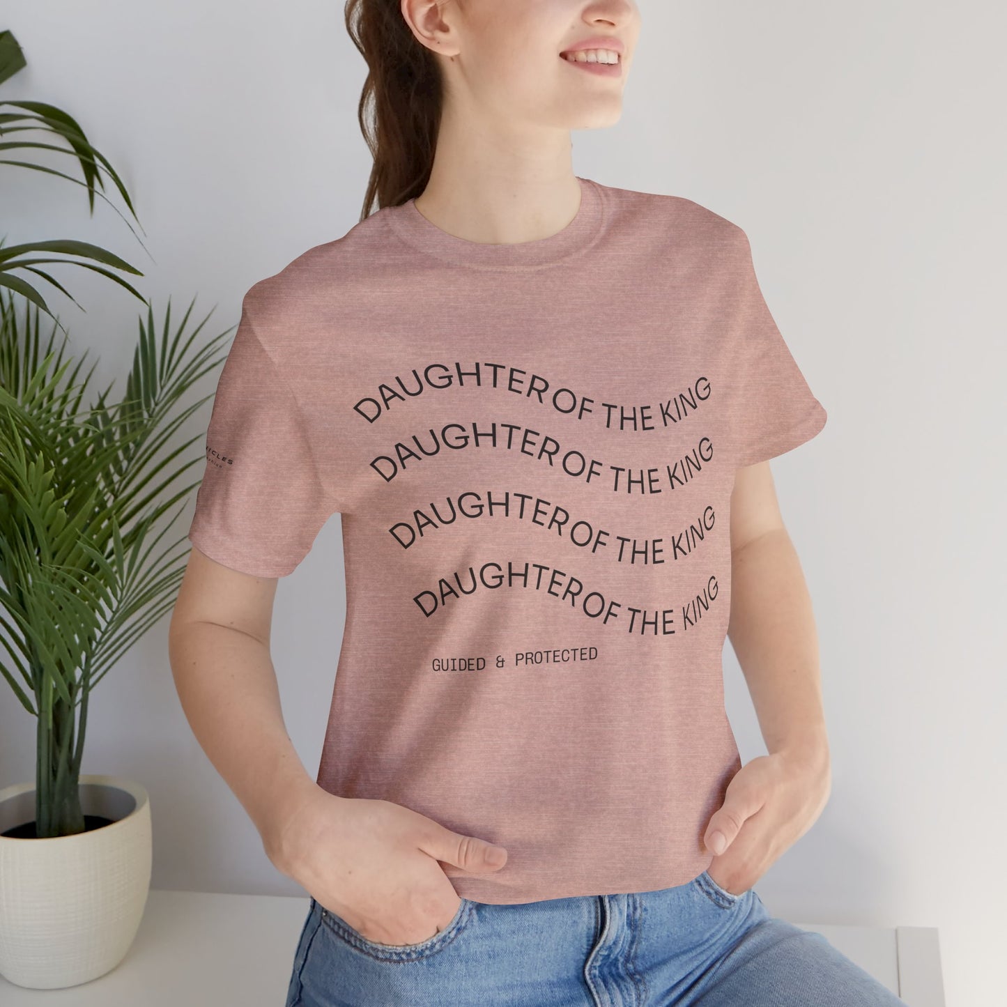 Daughter of the King Tee – Walk in Royal Identity | 1 Peter 2:9 Christian Women’s Shirt | Faith-Inspired Catholic Apparel