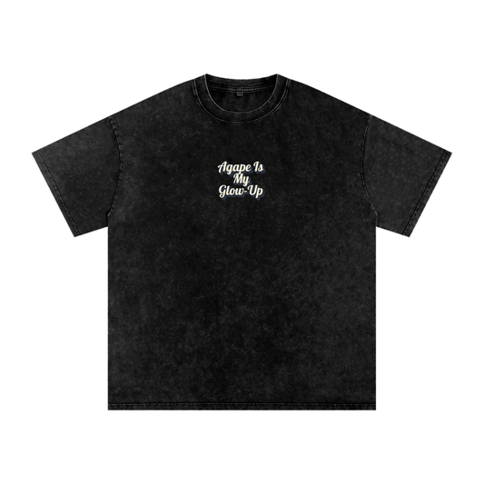 Snow Washed Oversized Cotton T-Shirt