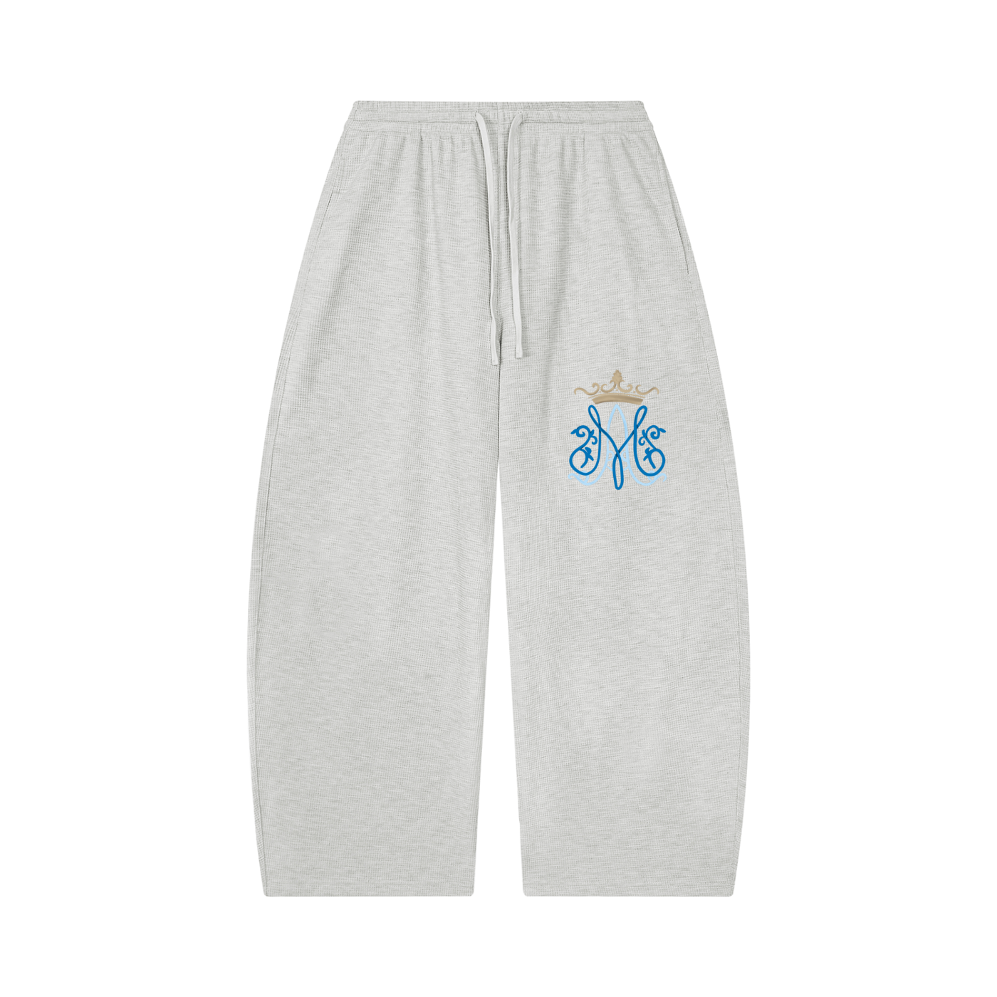 Unisex Waffle Barrel Leg Pants