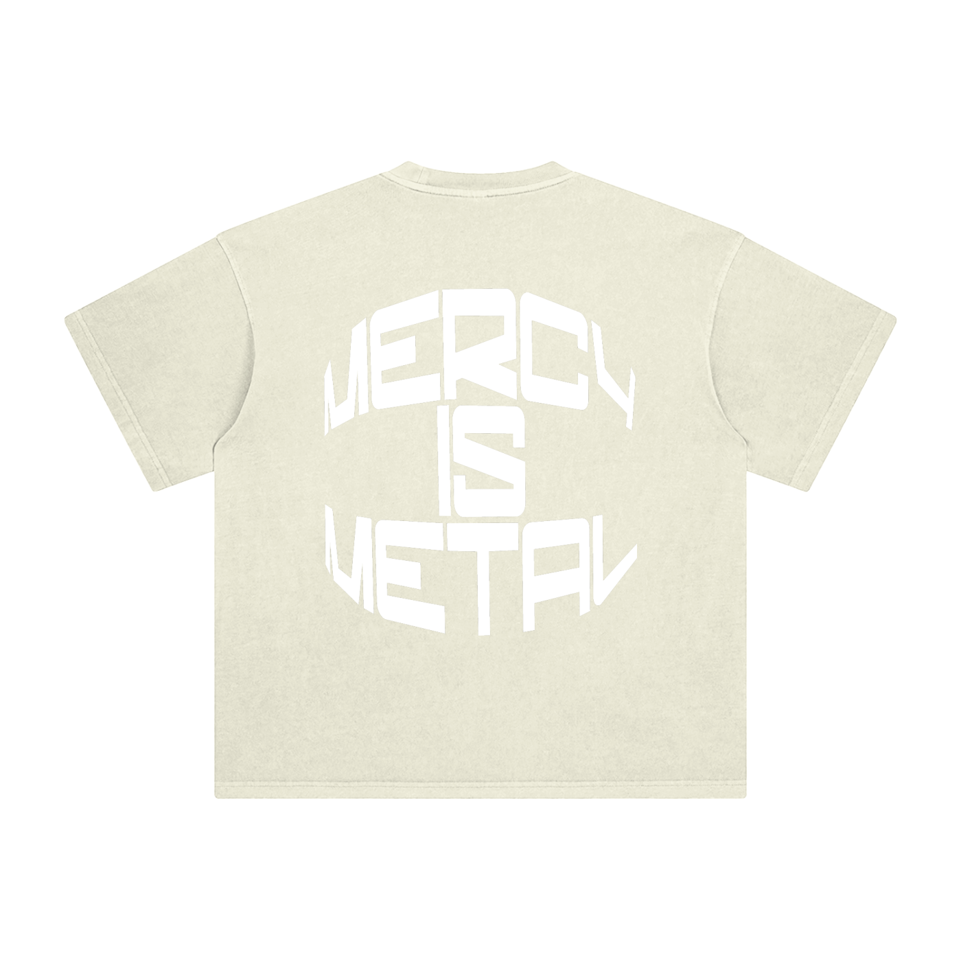 ENZYME WASHED T-SHIRT - MERCY IS METAL