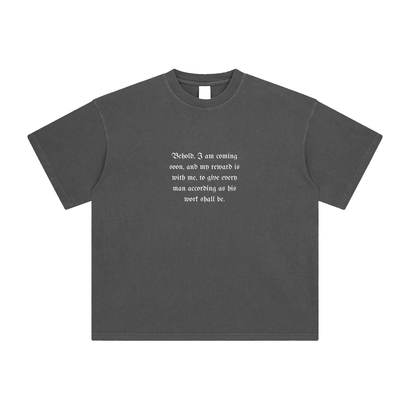 Behold, I Am Coming Soon – Unisex Enzyme-Washed Gothic Cross T-Shirt