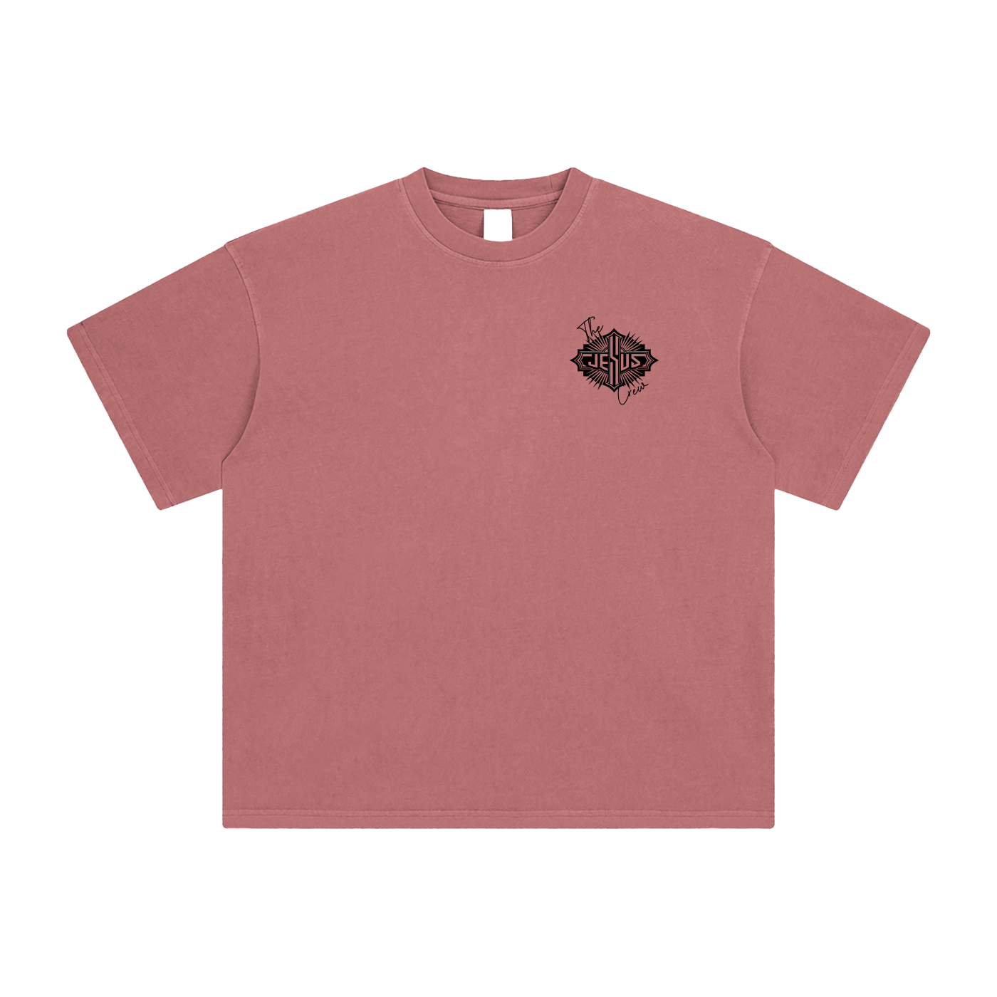 The Jesus Crew – Unisex Enzyme-Washed Tattoo Style Oversized Cotton T-Shirt