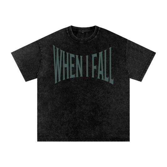 When I Fall He Lifts Me" Graphic Tee - Matthew 14 Scripture Streetwear - Chronicles Boutique Faith Statement Apparel
