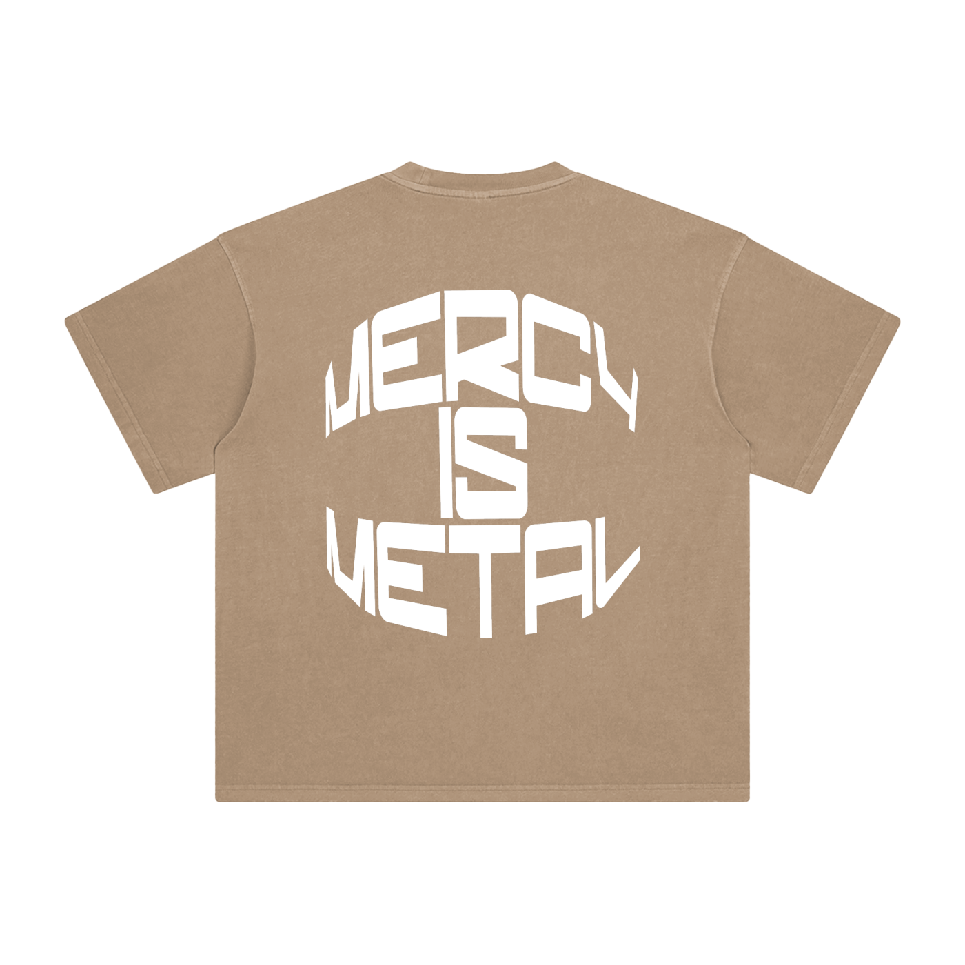 ENZYME WASHED T-SHIRT - MERCY IS METAL