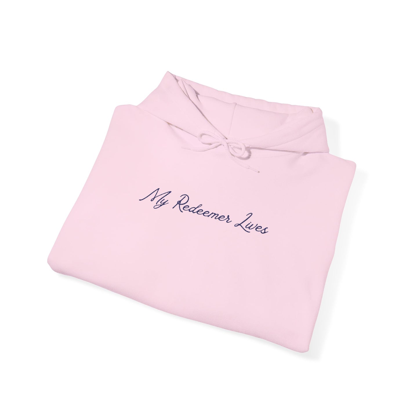 My Redeemer Lives" Women's Hoodie | Christian Catholic Sweatshirt | Job 19:25 Faith Apparel | Unisex Heavy Blend Hooded Sweatshirt