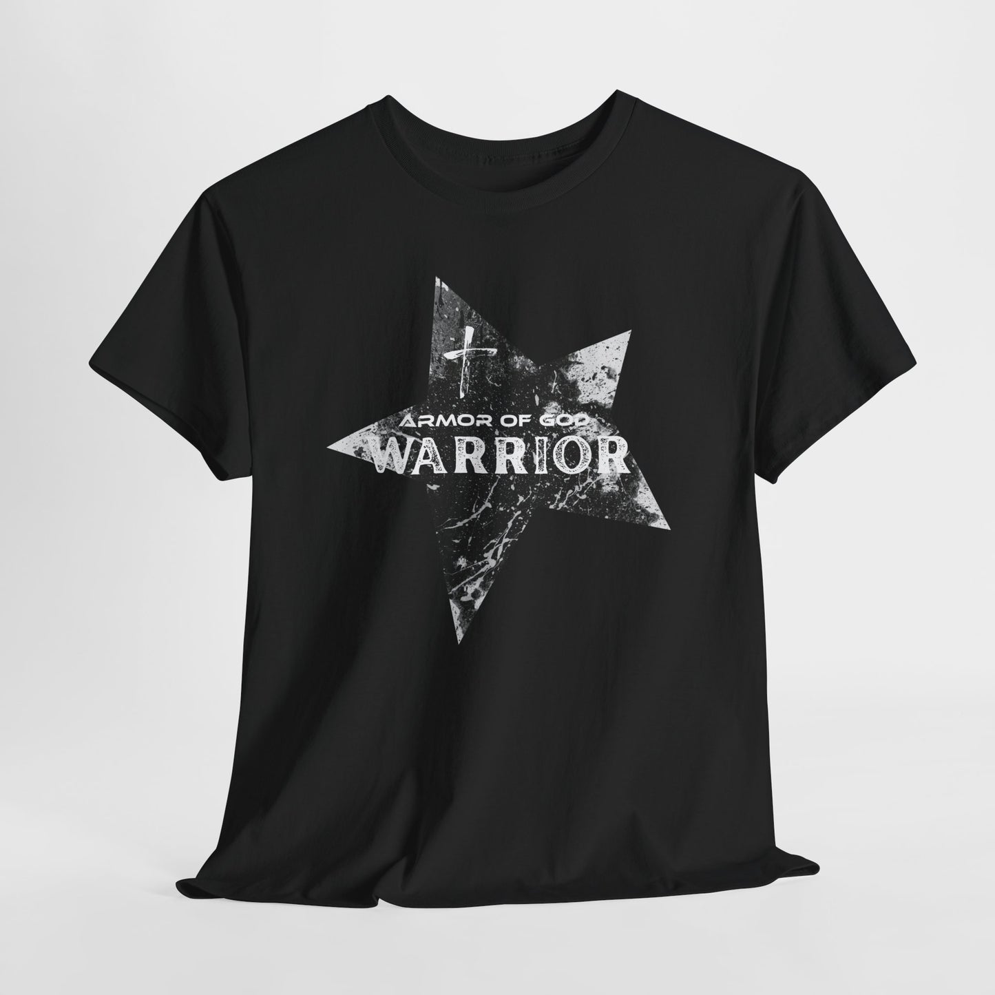 Armor of God Warrior T-Shirt for Men - Patriotic Christian Macho Tee - Faith & Country Military Style Unisex Heavy Cotton Tee