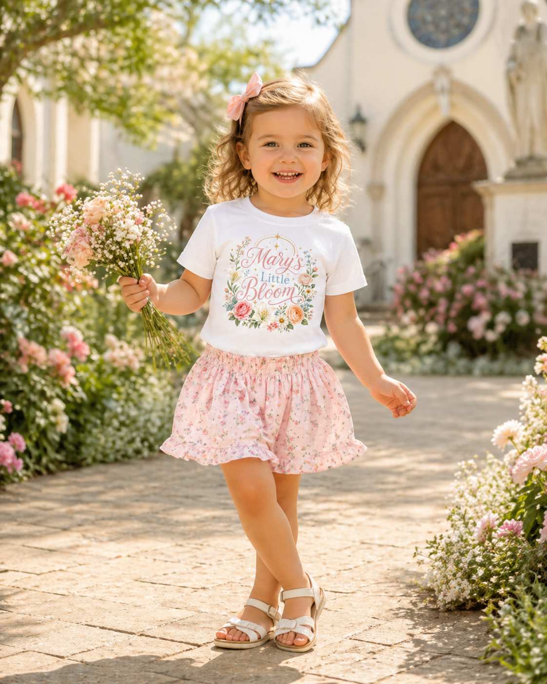 Mary's Little Bloom Sleeve Tee