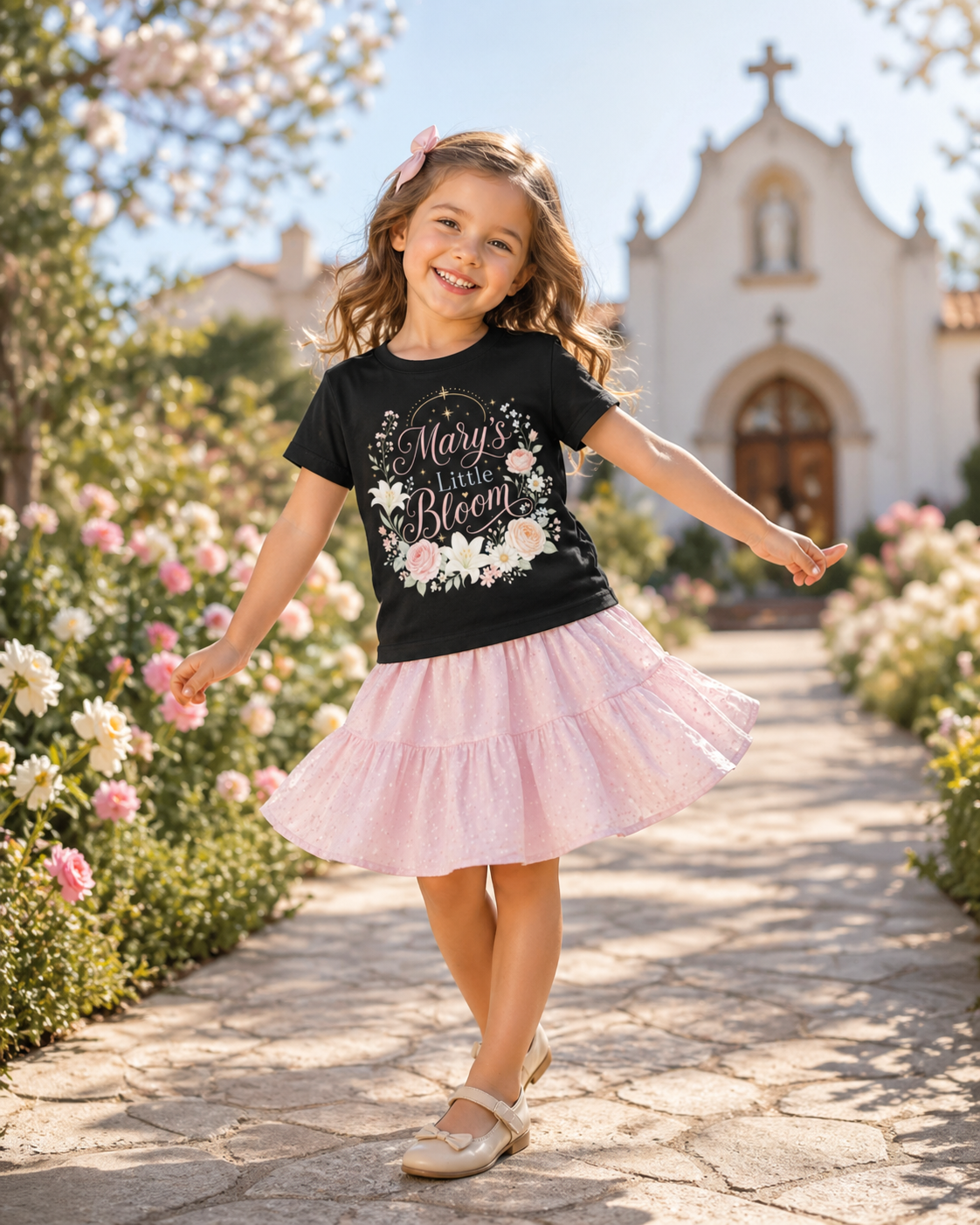 Mary's Little Bloom Sleeve Tee