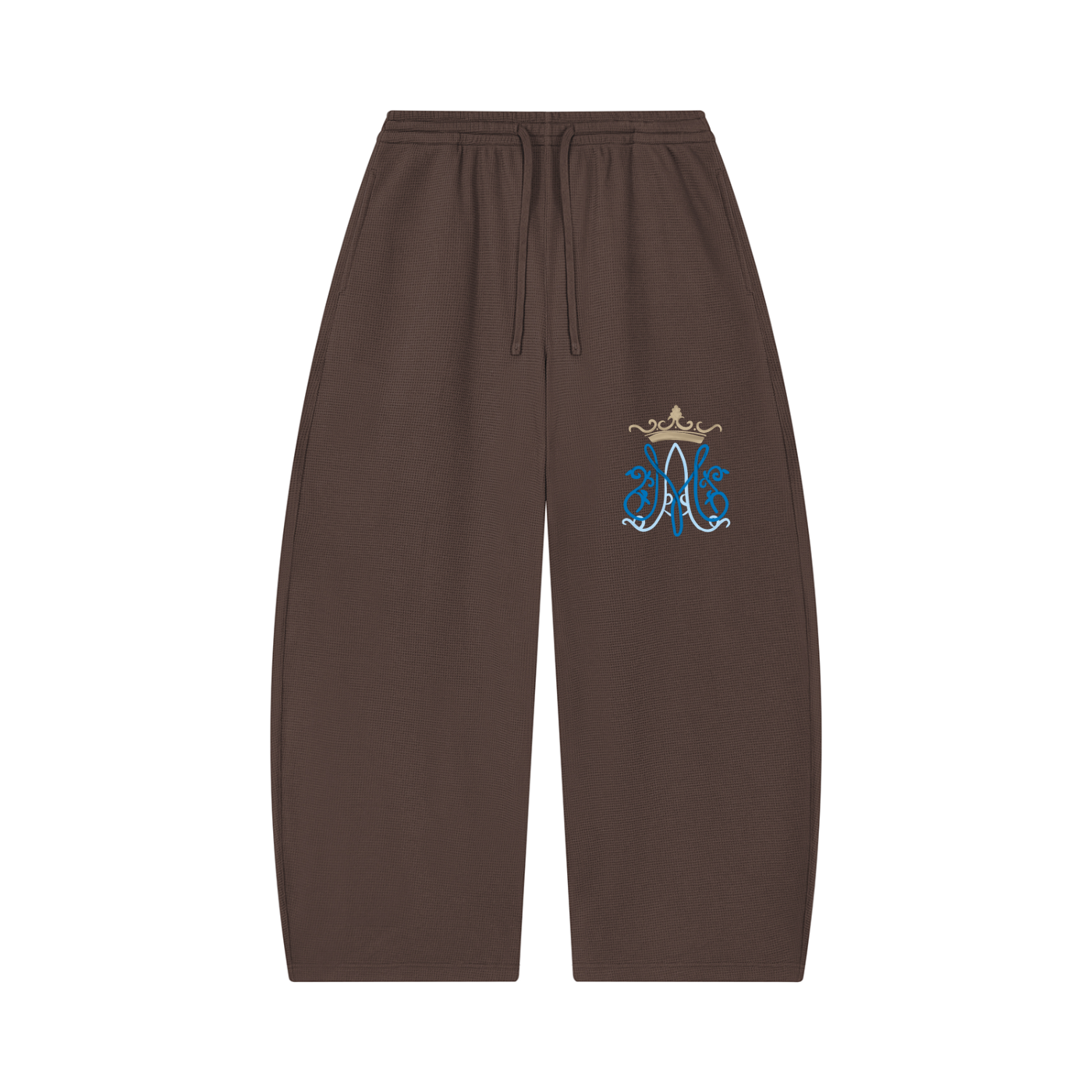 Unisex Waffle Barrel Leg Pants