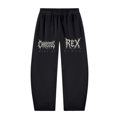 Unisex Vintage Washed Barrel Leg Sweatpants