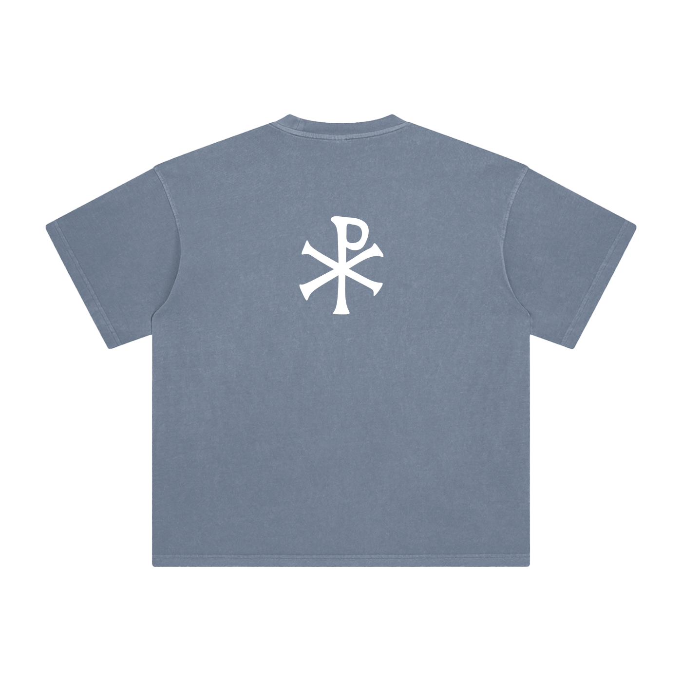 Constantine Christogram Christian T-Shirt | Gothic Faith Tee | Christ's Promise Scripture Shirt | Enzyme Washed Catholic T-shirt