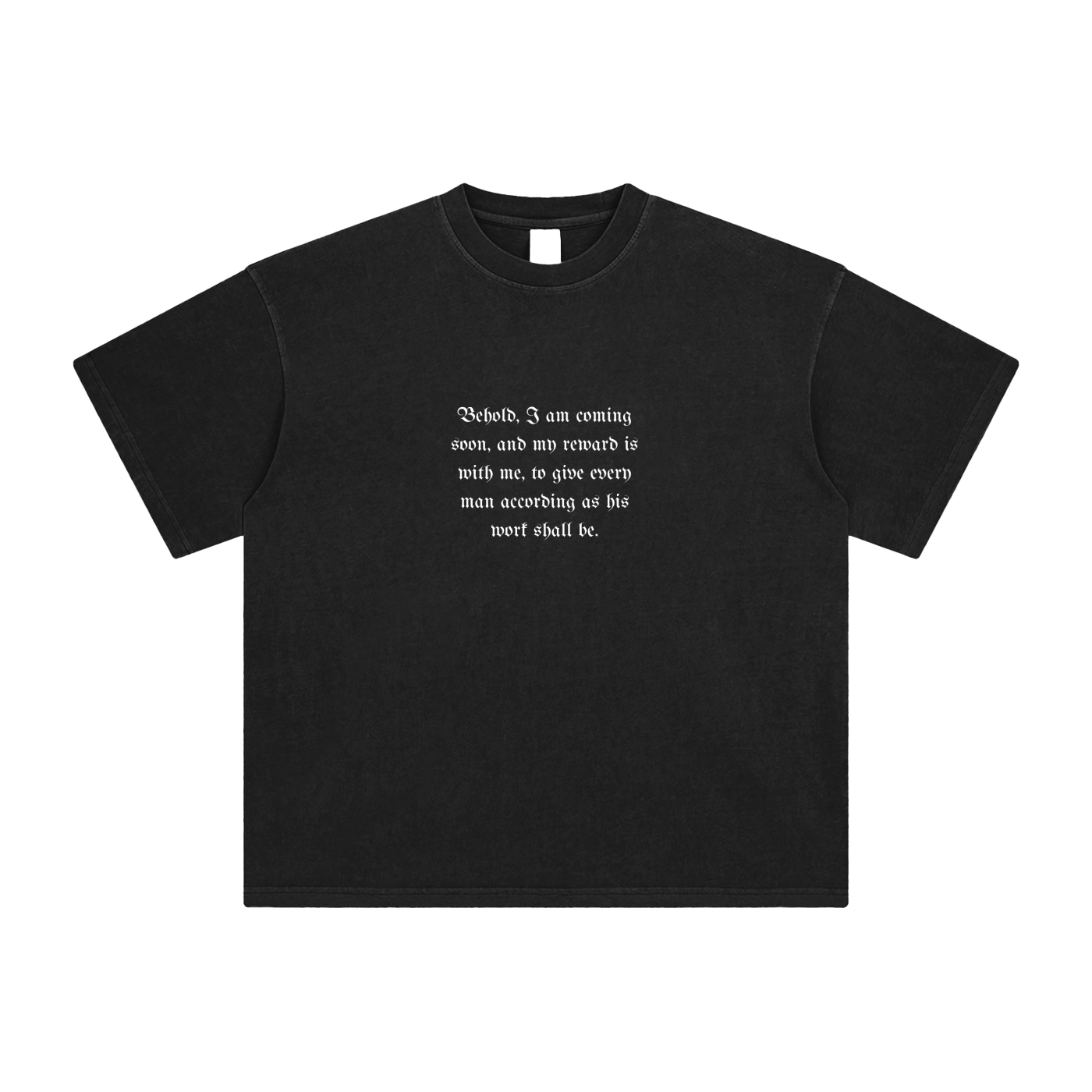 Behold, I Am Coming Soon – Unisex Enzyme-Washed Gothic Cross T-Shirt