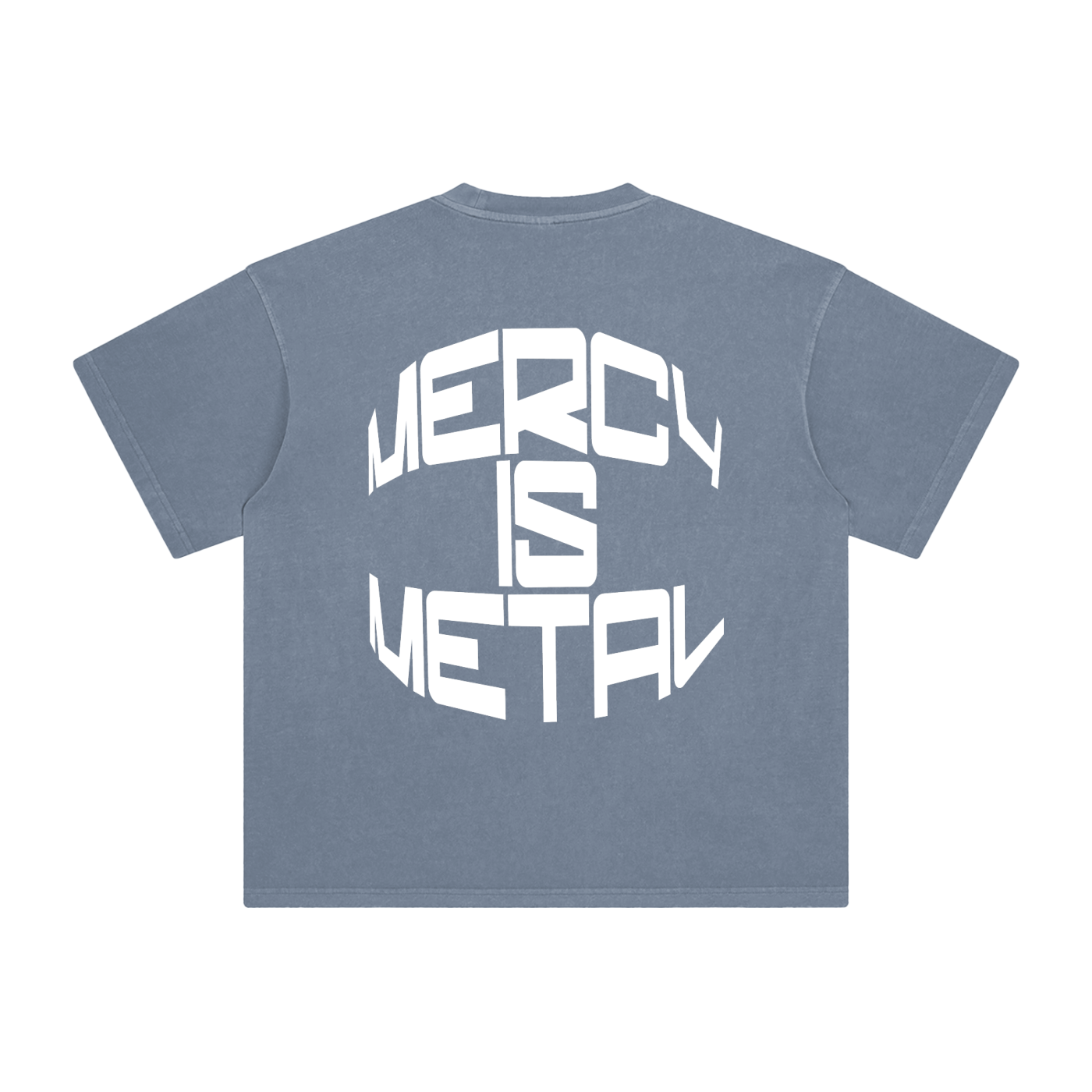 ENZYME WASHED T-SHIRT - MERCY IS METAL