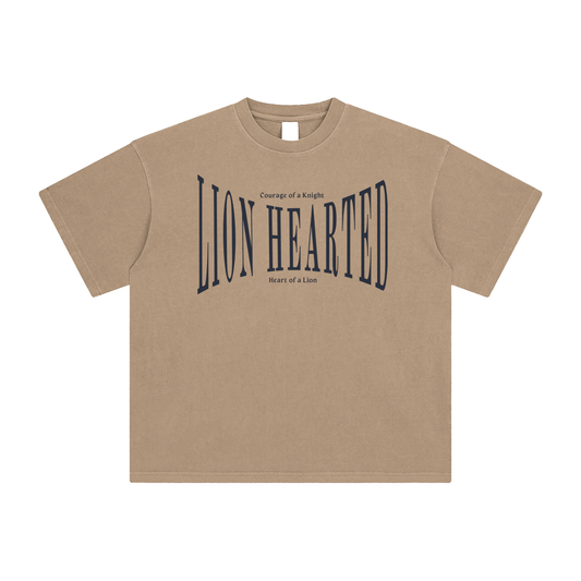 Lion Hearted- Leader of the Family- Men's  Enzyme Washed  Christian T-Shirt