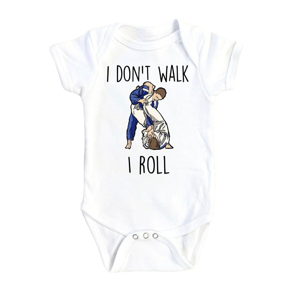 Jiu Jitsu Roll Gi - Baby Boy Girl Clothes Infant Bodysuit Funny Cute Newborn-0
