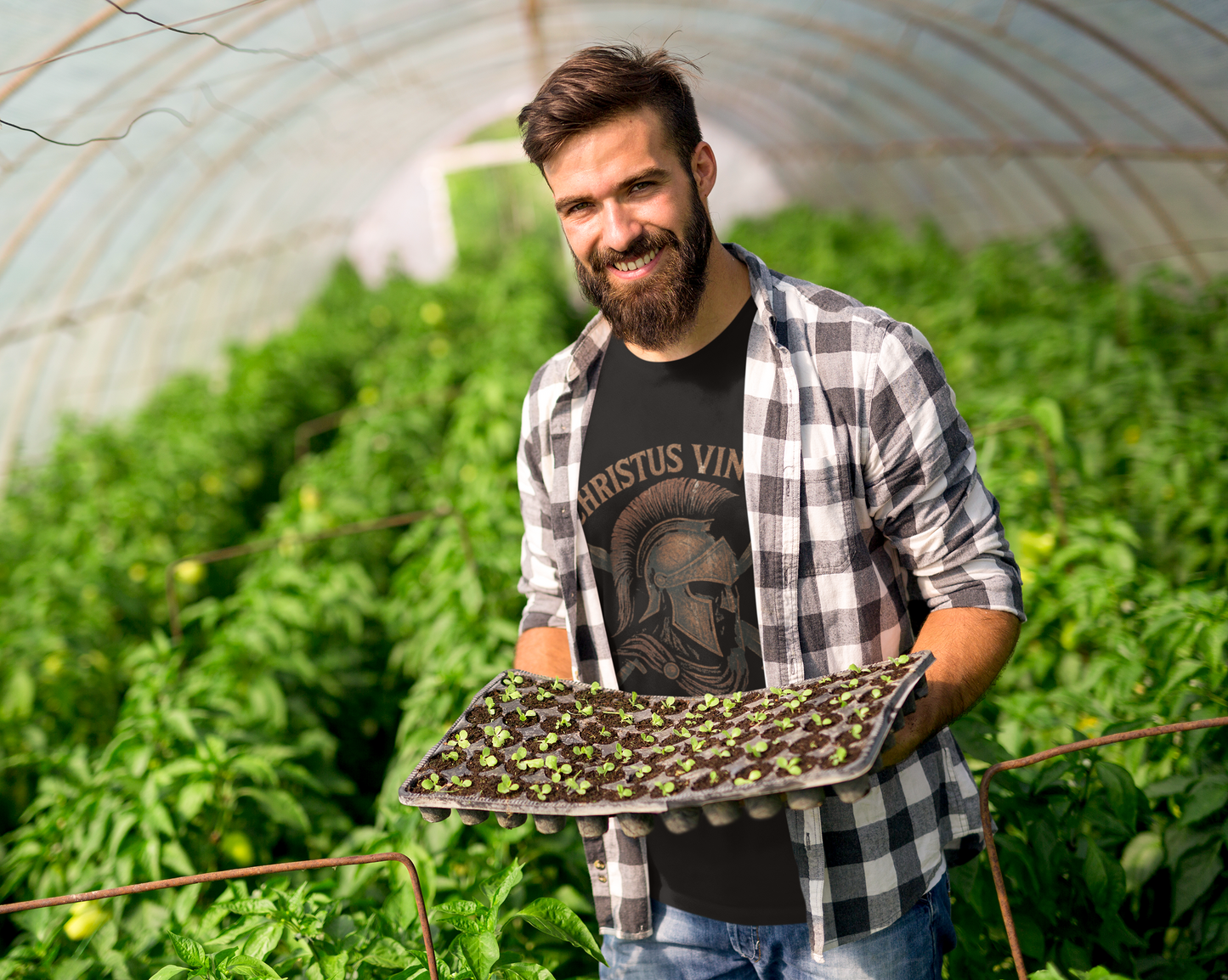 CHRISTUS VINCIT - Unisex Oversized Cotton T-Shirt