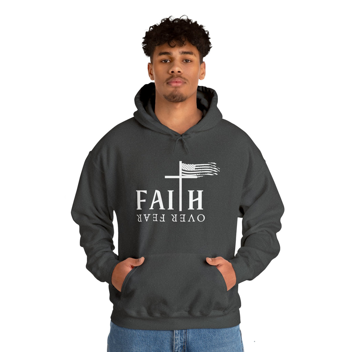 Faith Over Fear: Unisex Heavy Blend™ Inspirational  Christian Hoodie"