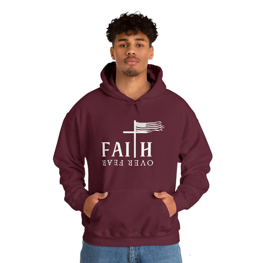 Faith Over Fear: Unisex Heavy Blend™ Inspirational  Christian Hoodie"