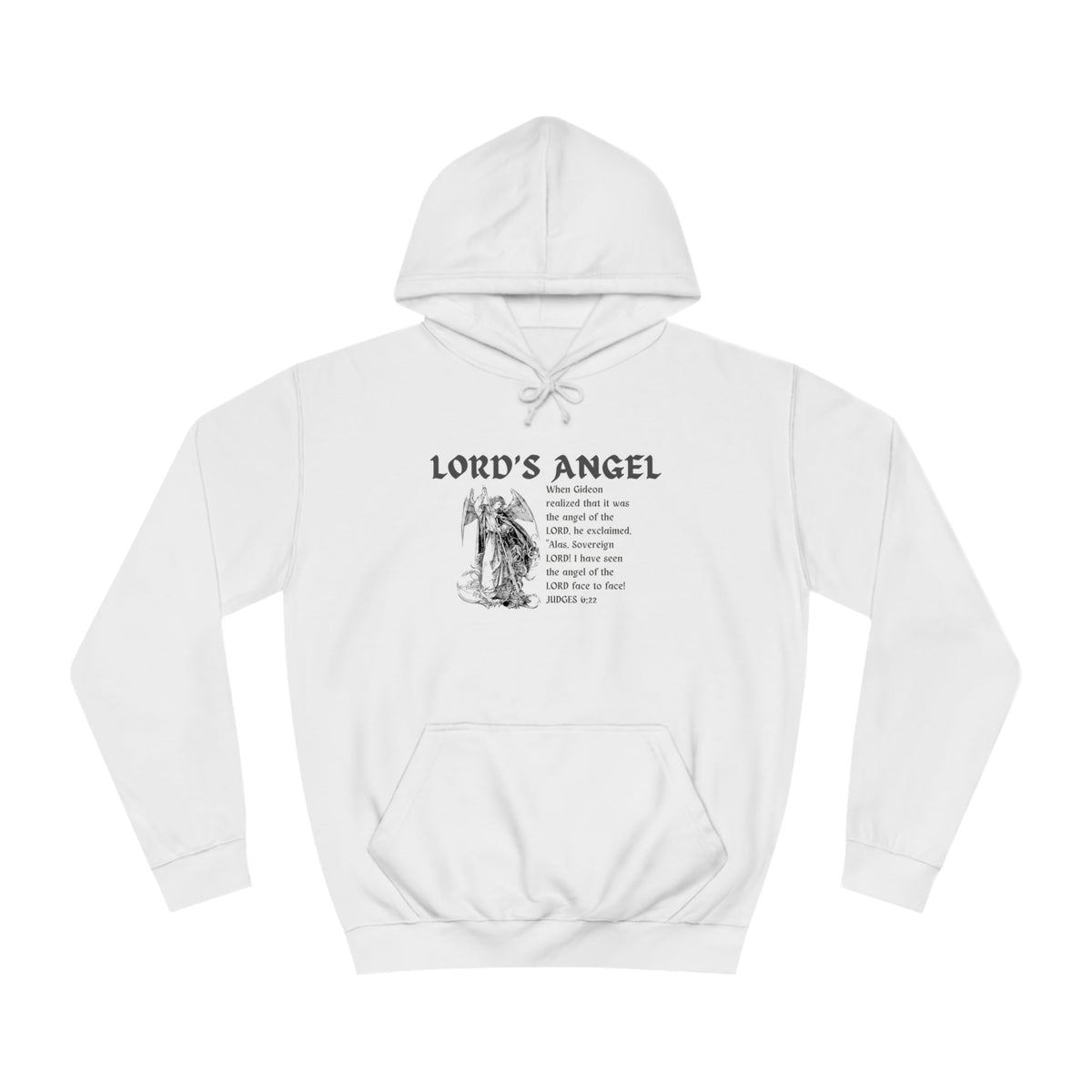 Lord's Angel: Judges 6:22 - Cozy Christian Hoodie