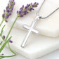 Personalized Engravable Steel Cross for Son | Message Card Jewelry by CB