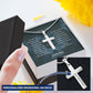 Personalized Engravable Steel Cross for Son | Message Card Jewelry by CB