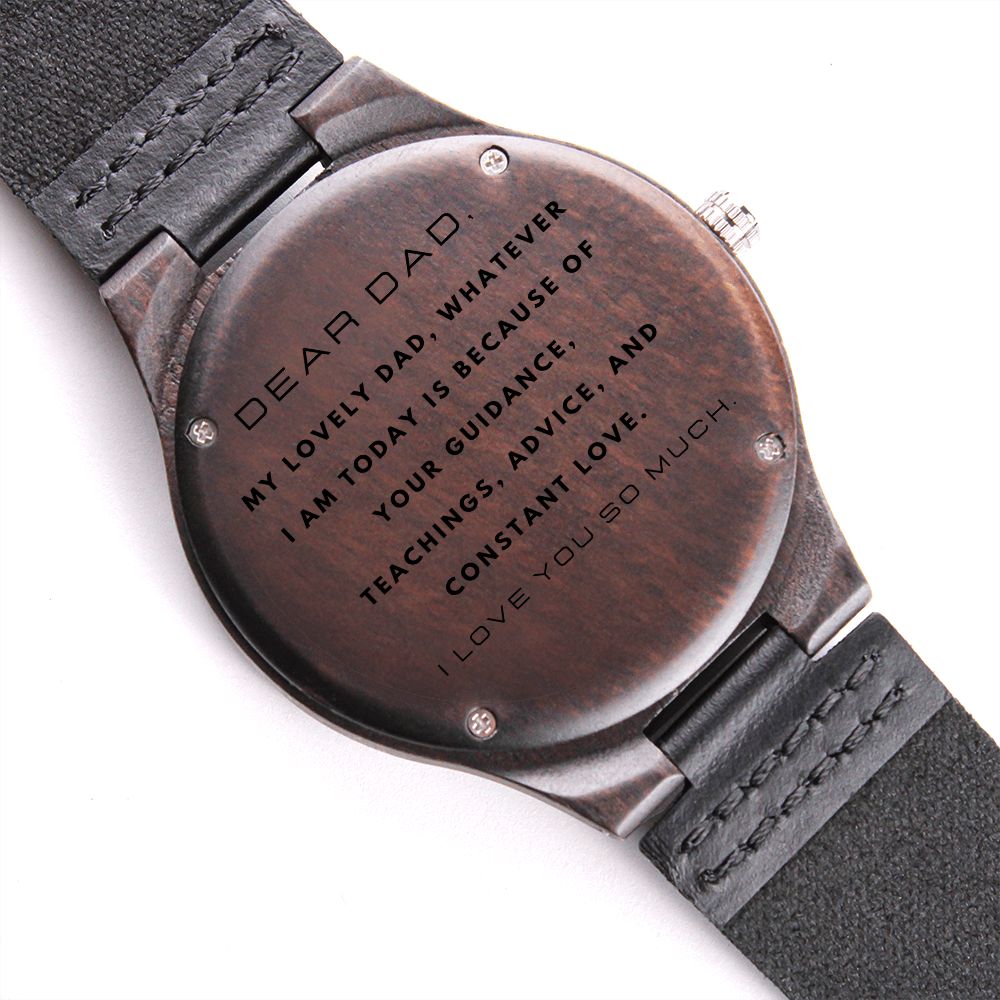 Engraved Wood Watch for My Dad