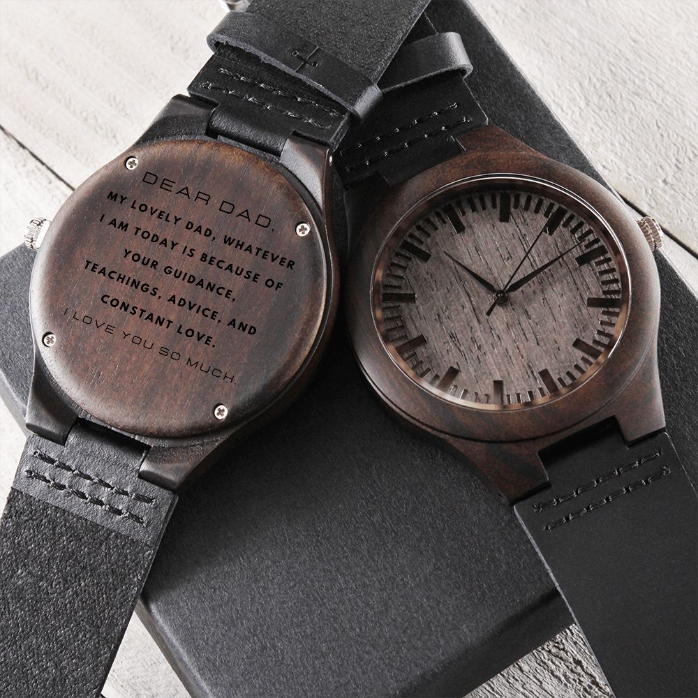 Engraved Wood Watch for My Dad