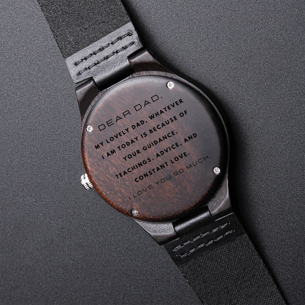 Engraved Wood Watch for My Dad